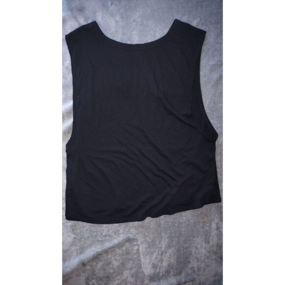 Decree Women's Medium Top Love Me Love Me Not Shirt Tank Top Daisy Print Black - Picture 5 of 5